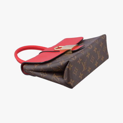 Louis Vuitton Locky BB Monogram Brown Coquelicot Canvas Calf Leather Messenger — view 5