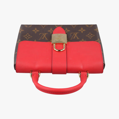 Louis Vuitton Locky BB Monogram Brown Coquelicot Canvas Calf Leather Messenger — view 8