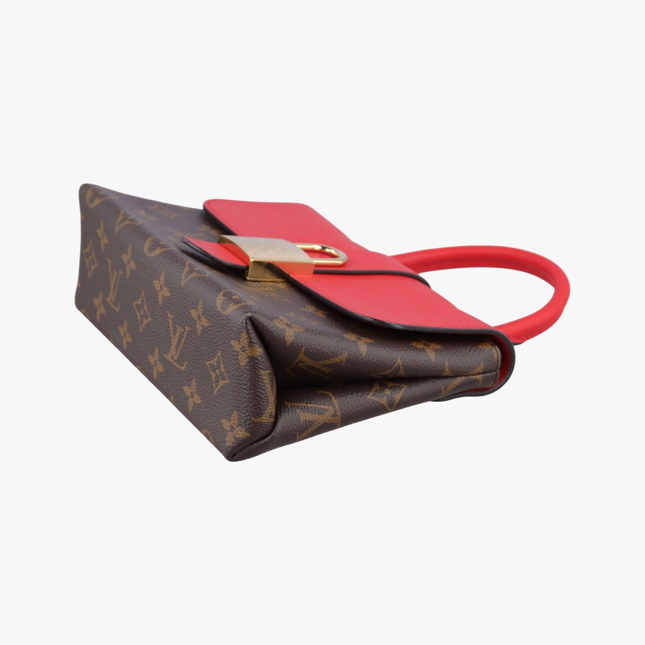 Louis Vuitton Locky BB Monogram Brown Coquelicot Canvas Calf Leather Messenger — view 4