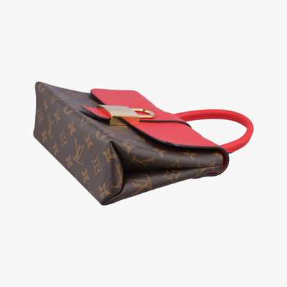 Louis Vuitton Locky BB Monogram Brown Coquelicot Canvas Calf Leather Messenger — view 4