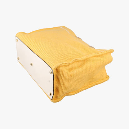 Fendi Sunshine Yellow Crochet Leather Messenger Bag — view 6