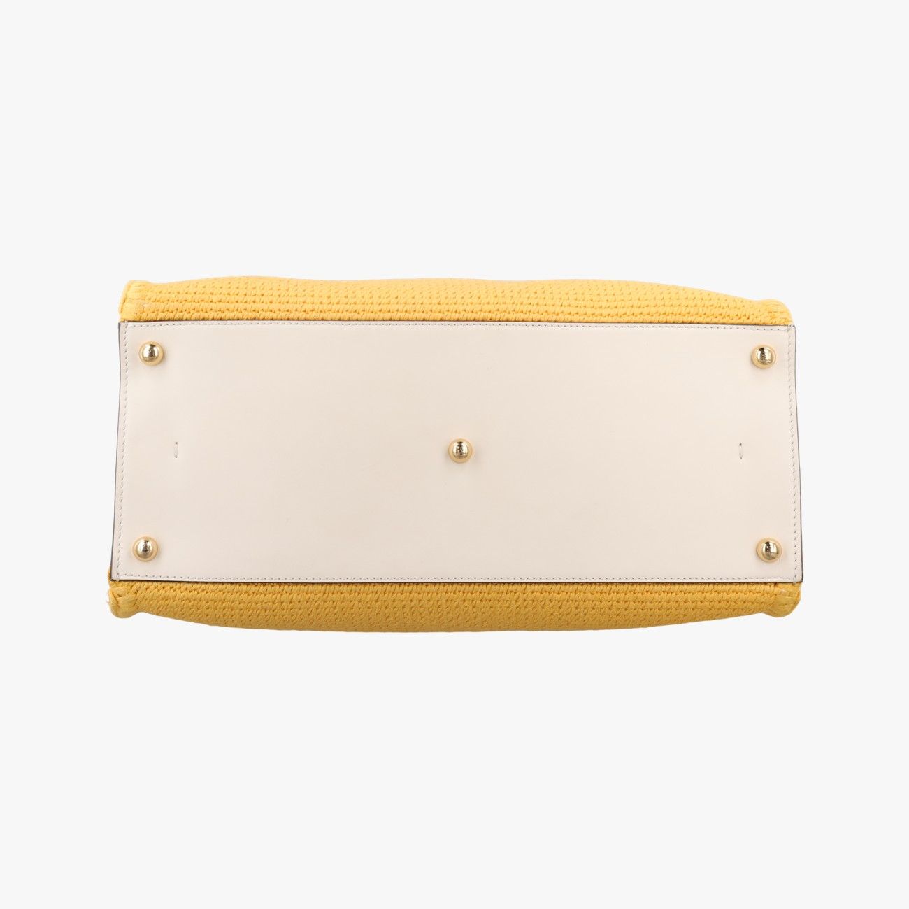 Fendi Sunshine Yellow Crochet Leather Messenger Bag — view 3