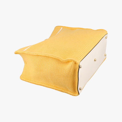 Fendi Sunshine Yellow Crochet Leather Messenger Bag — view 7