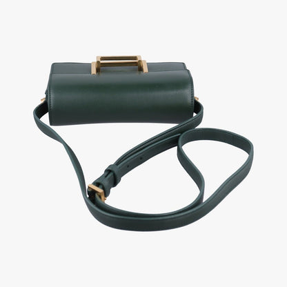 Saint Laurent Yves Classic Lou Green Leather Messenger Bag — view 8