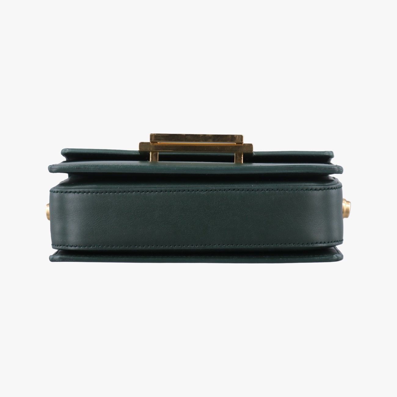 Saint Laurent Yves Classic Lou Green Leather Messenger Bag — view 3