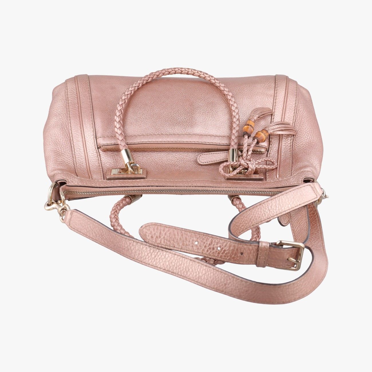 Gucci Bella Pink Leather Messenger Bag — view 8