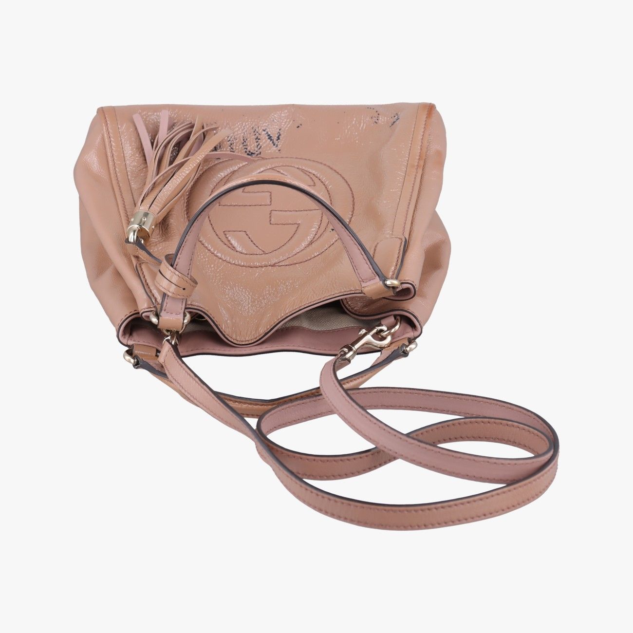 Gucci Soho Beige Patent Messenger Bag — view 8
