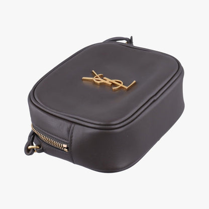 Saint Laurent Yves Blogger Gray Leather Messenger Bag — view 5