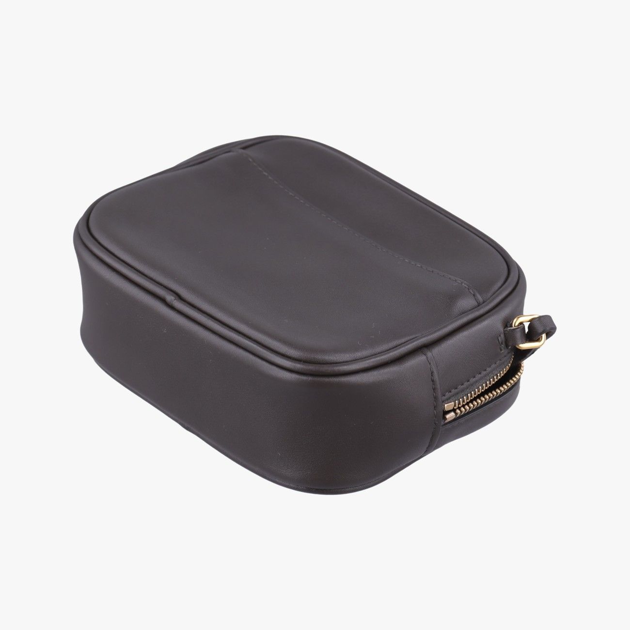 Saint Laurent Yves Blogger Gray Leather Messenger Bag — view 6