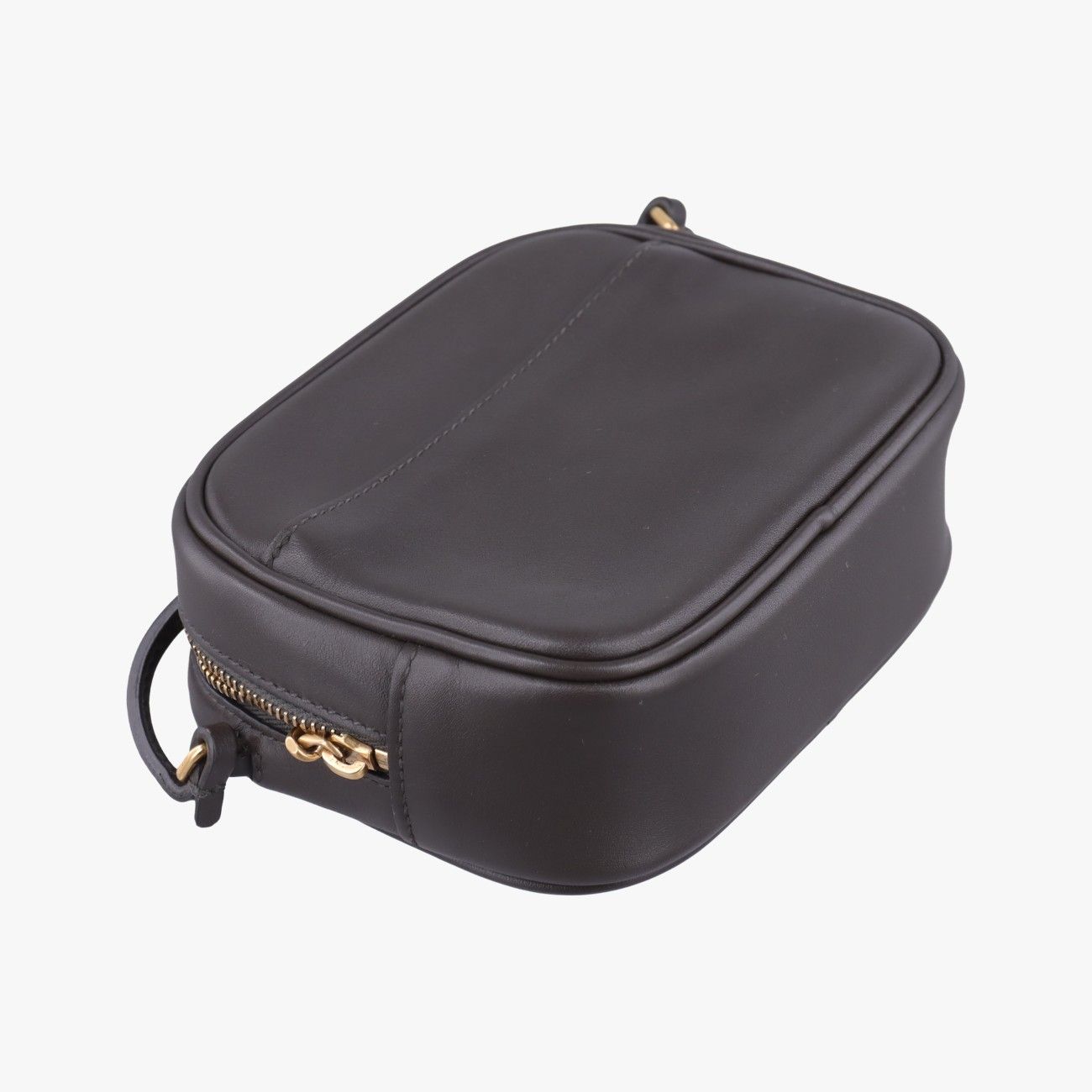 Saint Laurent Yves Blogger Gray Leather Messenger Bag — view 7