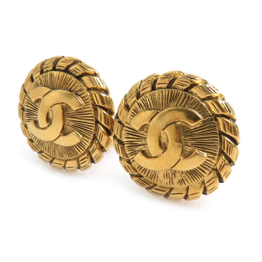 Chanel Earrings Vintee Gold — view 2