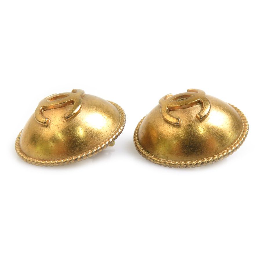 Chanel Earrings Vintee Gold — view 3