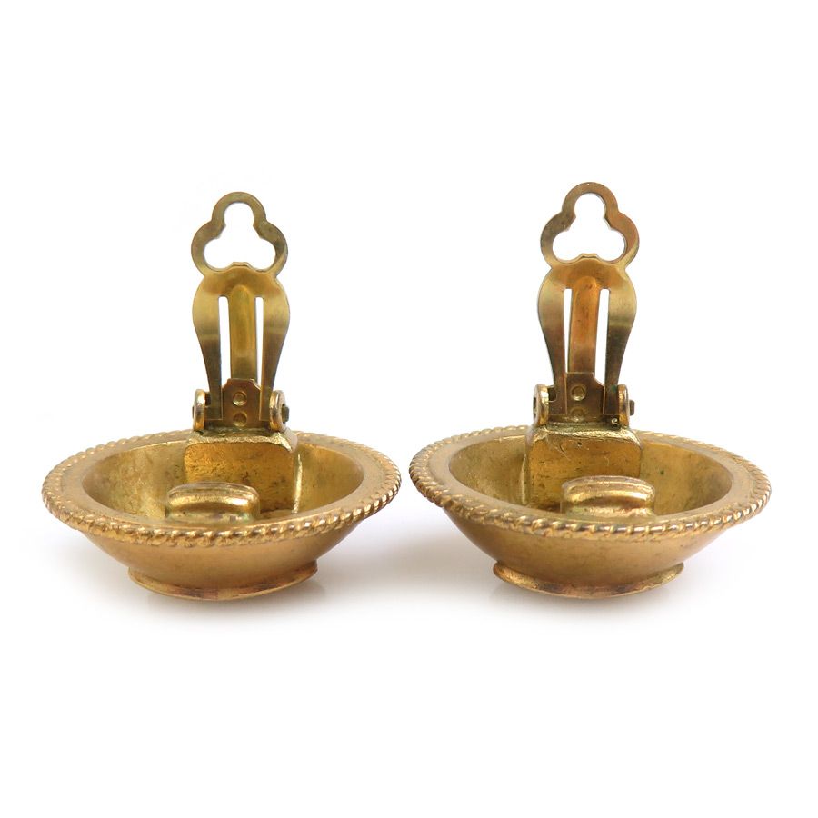 Chanel Earrings Vintee Gold — view 6