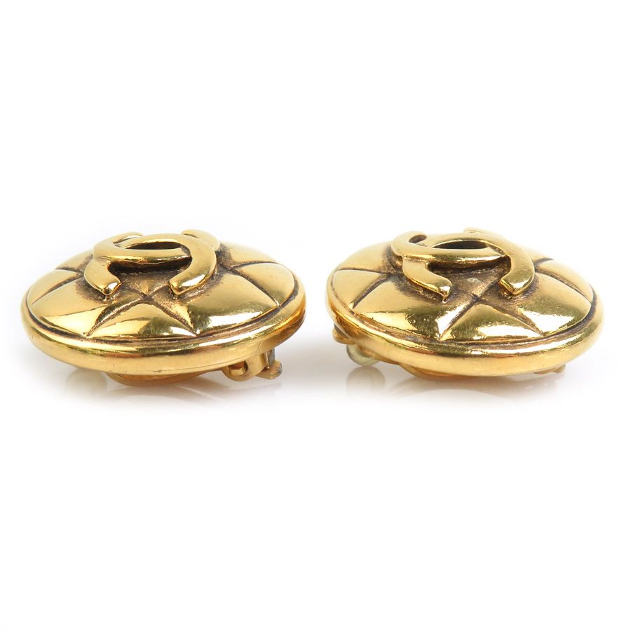 Chanel Earrings Vintee Gold — view 3
