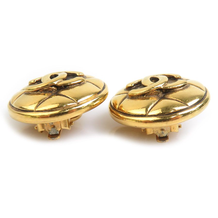 Chanel Earrings Vintee Gold — view 4
