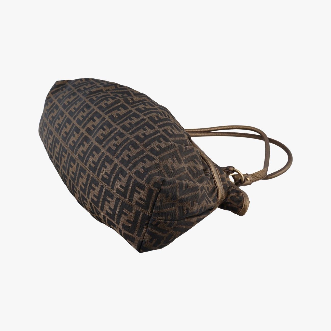 Fendi Zucca Large Chef Brown Canvas Leather Messenger Bag — view 4