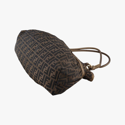 Fendi Zucca Large Chef Brown Canvas Leather Messenger Bag — view 4