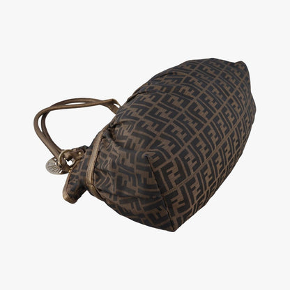 Fendi Zucca Large Chef Brown Canvas Leather Messenger Bag — view 5