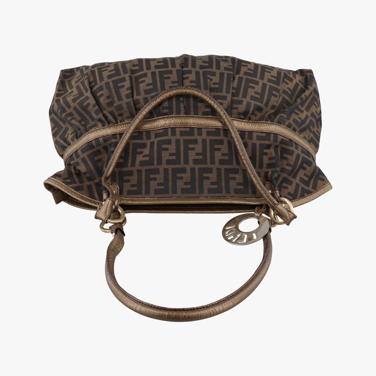 Fendi Zucca Large Chef Brown Canvas Leather Messenger Bag — view 8