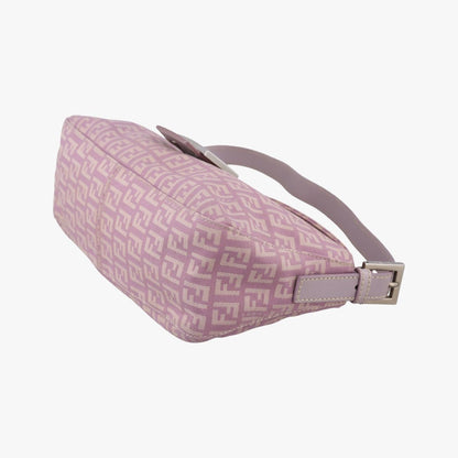 Fendi Mamma Bucket Pink Canvas Handbag — view 4