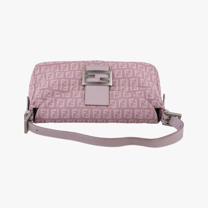Fendi Mamma Bucket Pink Canvas Handbag — view 8