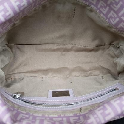 Fendi Mamma Bucket Pink Canvas Handbag — view 9