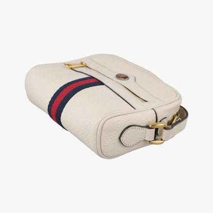 Gucci Ophidia White Leather Messenger Bag — view 4