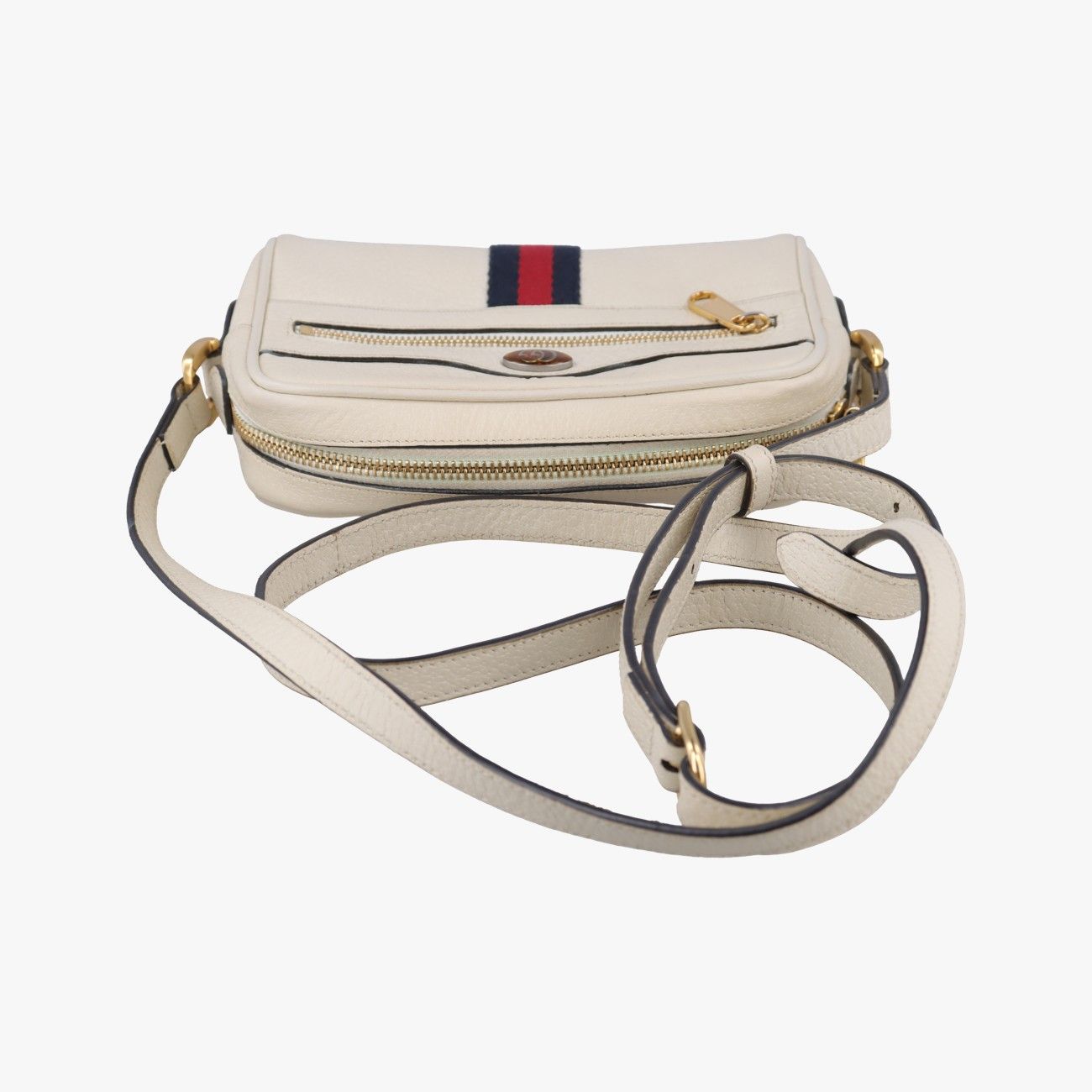 Gucci Ophidia White Leather Messenger Bag — view 8