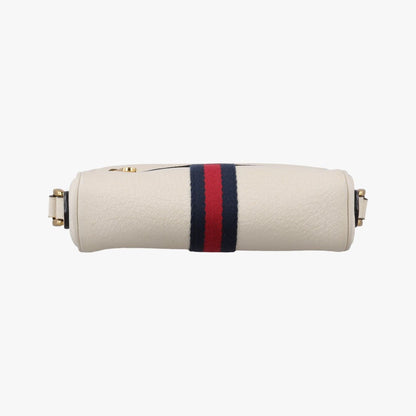 Gucci Ophidia White Leather Messenger Bag — view 3
