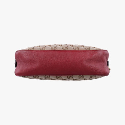 Gucci GG Marmont Beige Red Canvas Leather Messenger Bag — view 3