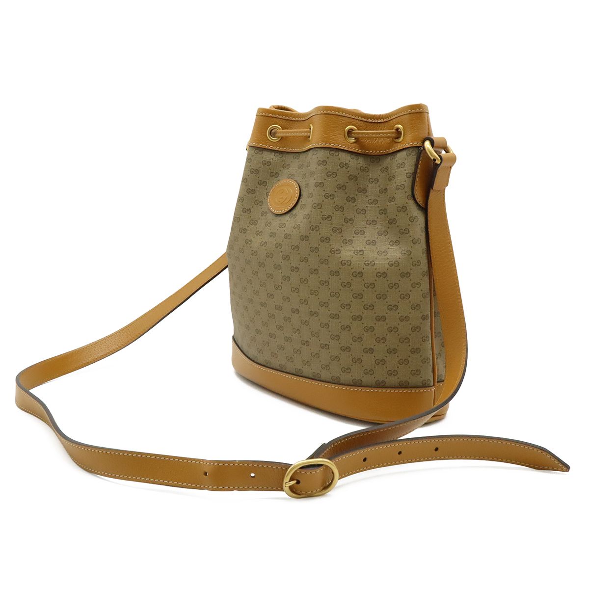 Gucci Micro GG Disney Collaboration Mickey Mouse Small Bucket Bag Drawstring — view 2