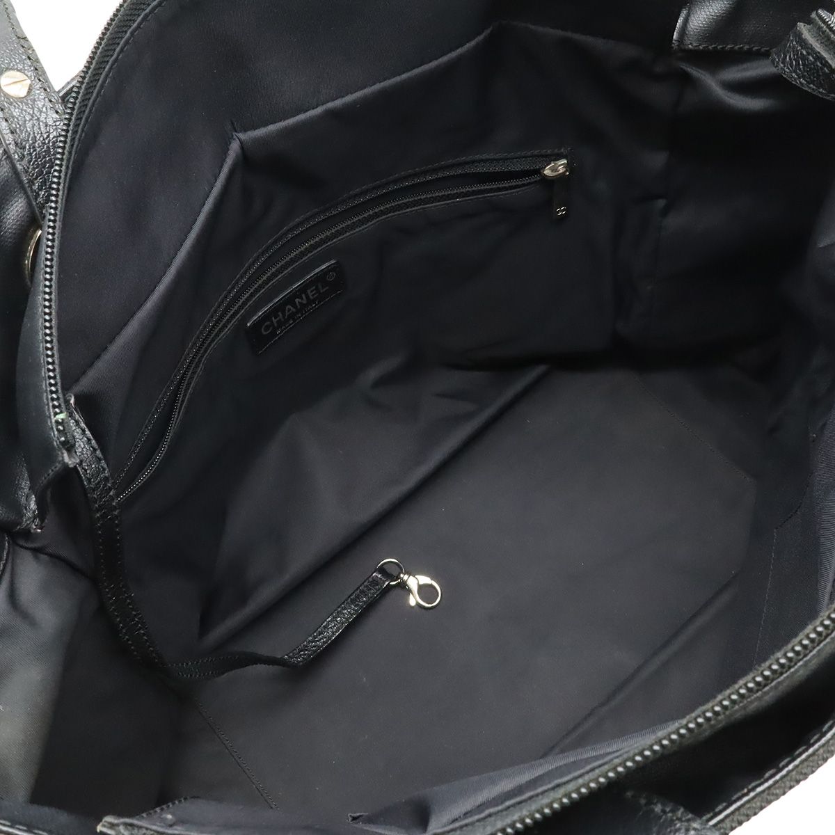 Chanel Paris Biarritz Tote MM Black Silver — view 6