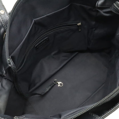 Chanel Paris Biarritz Tote MM Black Silver — view 6