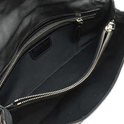 Dior Cannage Chain Shoulder Bag Patent Leather Black Silver — view 7
