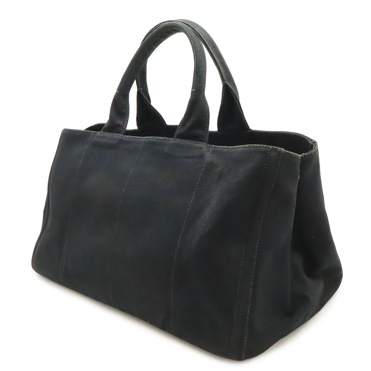 Prada Canapa Tote Large Bijou Studs Canvas Nero Black Gold Domestic Boutique — view 2