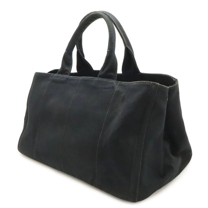 Prada Canapa Tote Large Bijou Studs Canvas Nero Black Gold Domestic Boutique — view 2