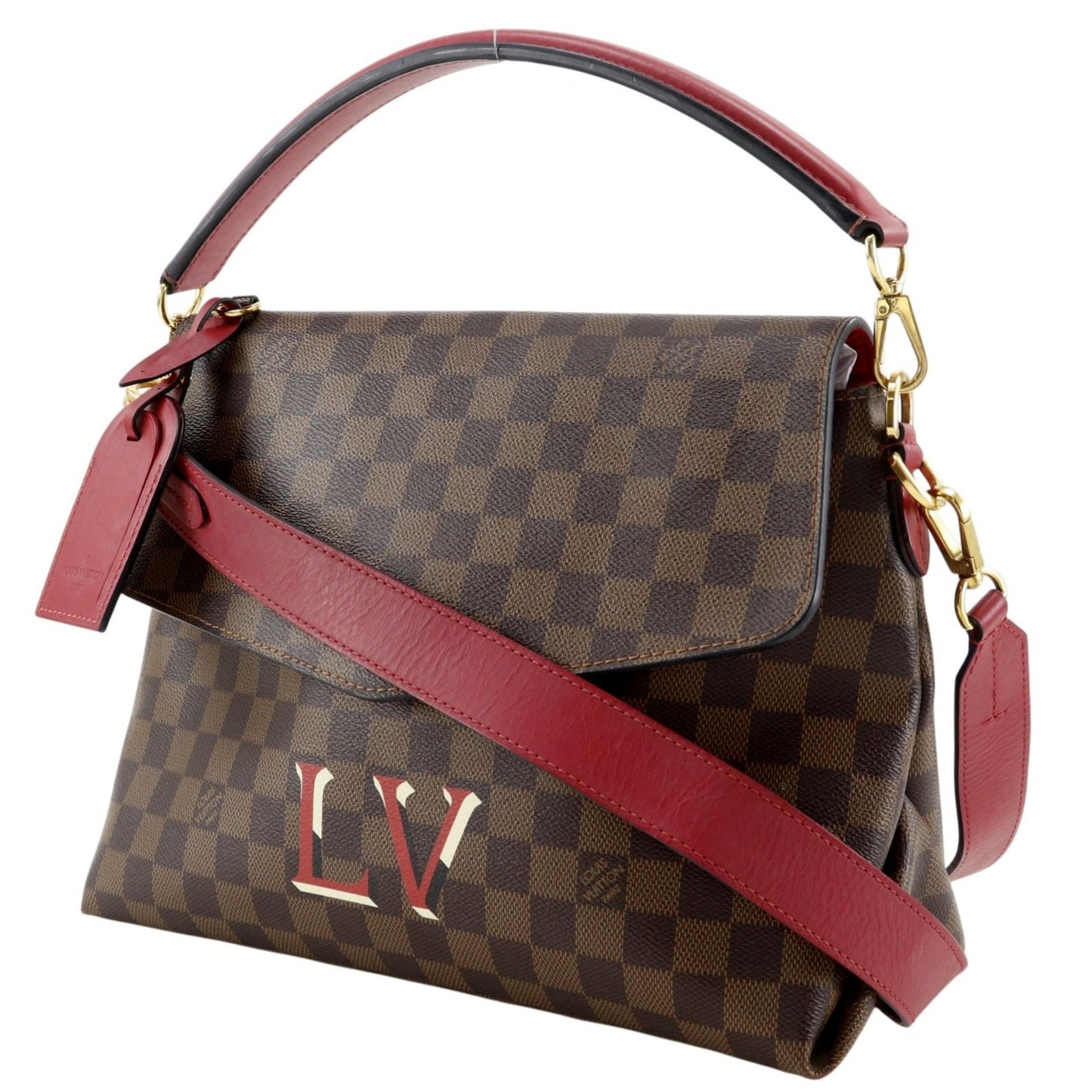 Louis Vuitton Bob le Damier Canvas Scarlet Brown Shoulder Bag — view 2