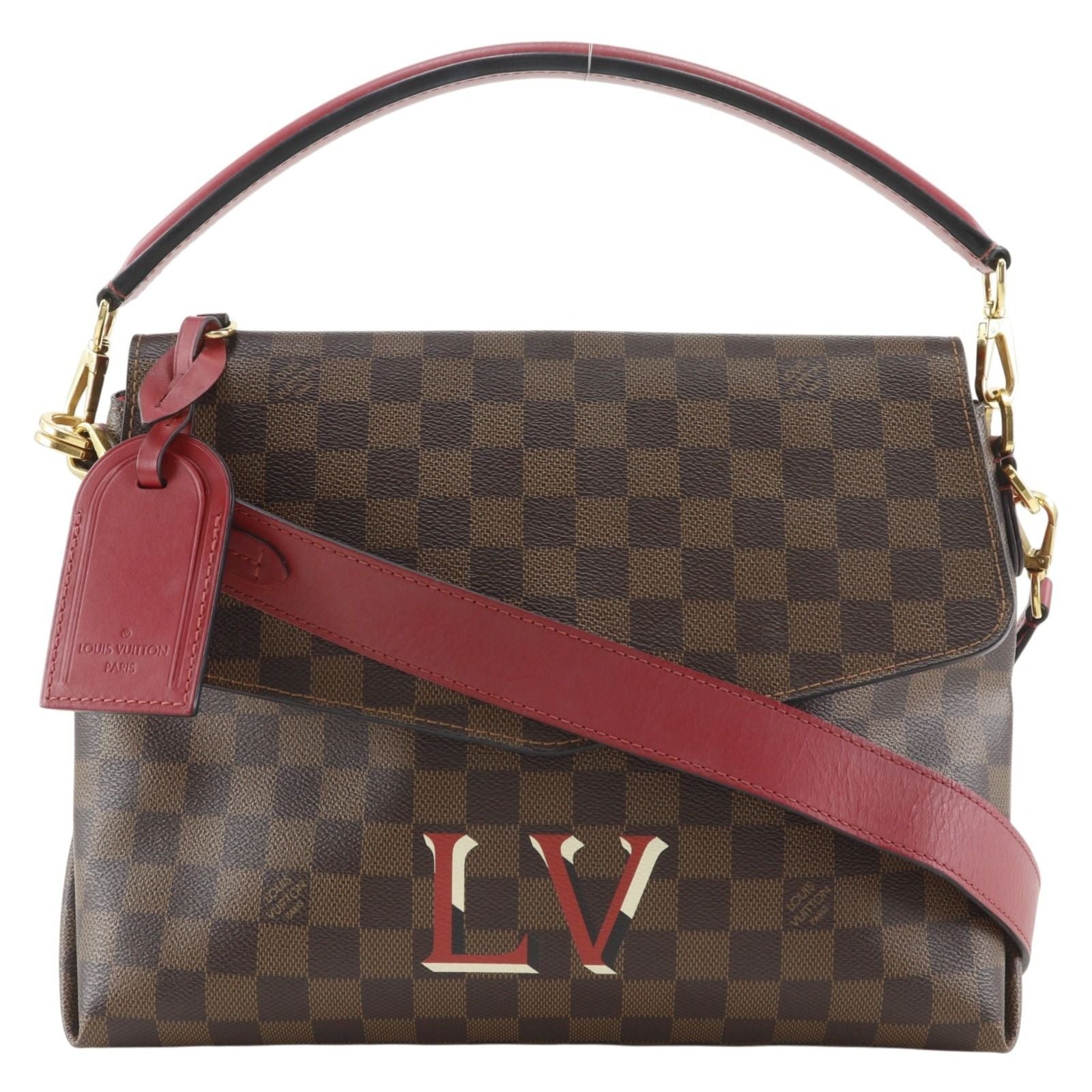 Louis Vuitton Bob le Damier Canvas Scarlet Brown Shoulder Bag