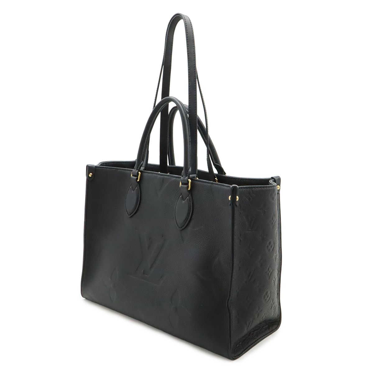 Louis Vuitton Monogram Empreinte On The Go MM Tote 2-Way Shoulder Noir Black — view 2