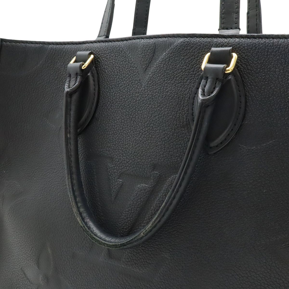 Louis Vuitton Monogram Empreinte On The Go MM Tote 2-Way Shoulder Noir Black — view 8