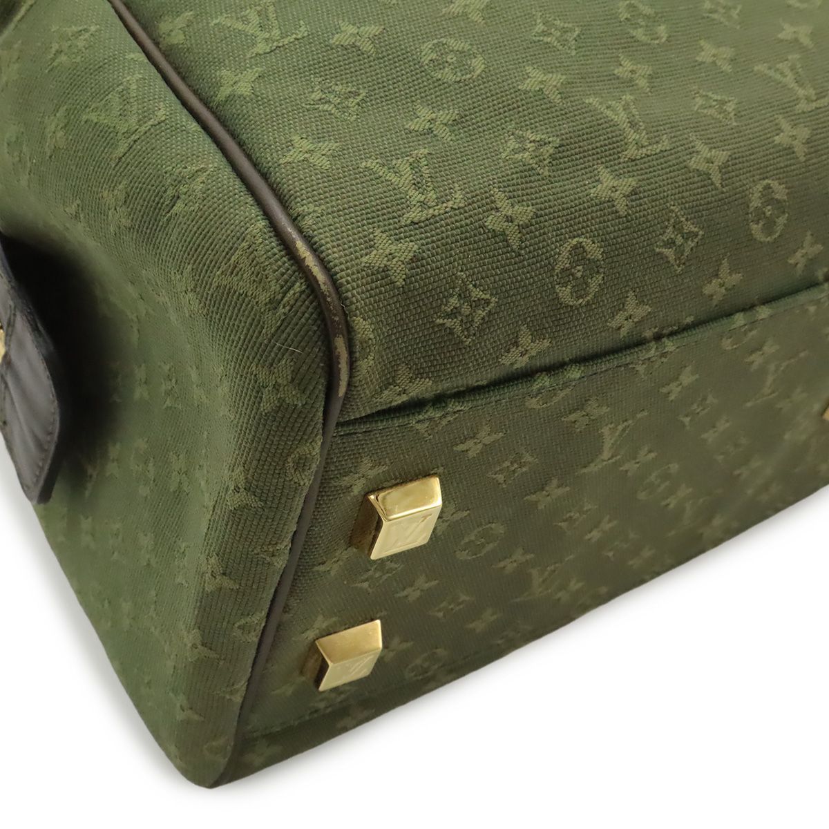 Louis Vuitton Monogram Mini Josephine GM Tote Shoulder Bag Canvas Leather Khaki — view 3