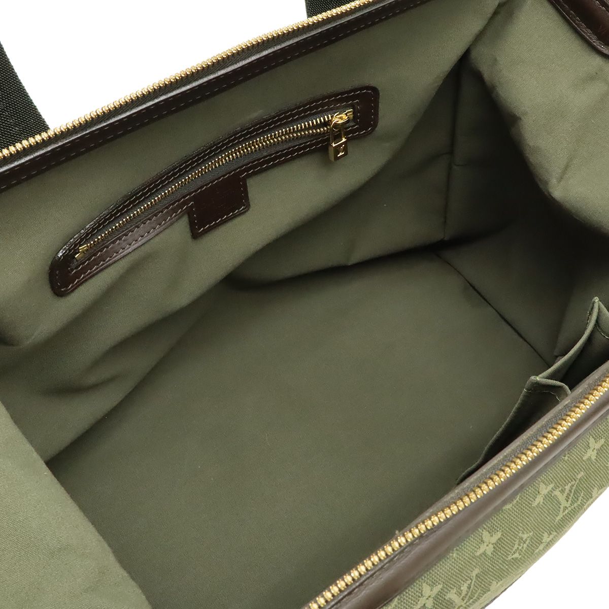 Louis Vuitton Monogram Mini Josephine GM Tote Shoulder Bag Canvas Leather Khaki — view 6
