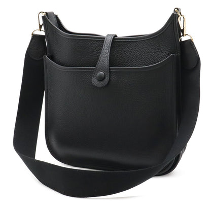 Hermes Evelyne II 2 PM Shoulder Bag Crossbody Taurillon Clemence Leather Black — view 2
