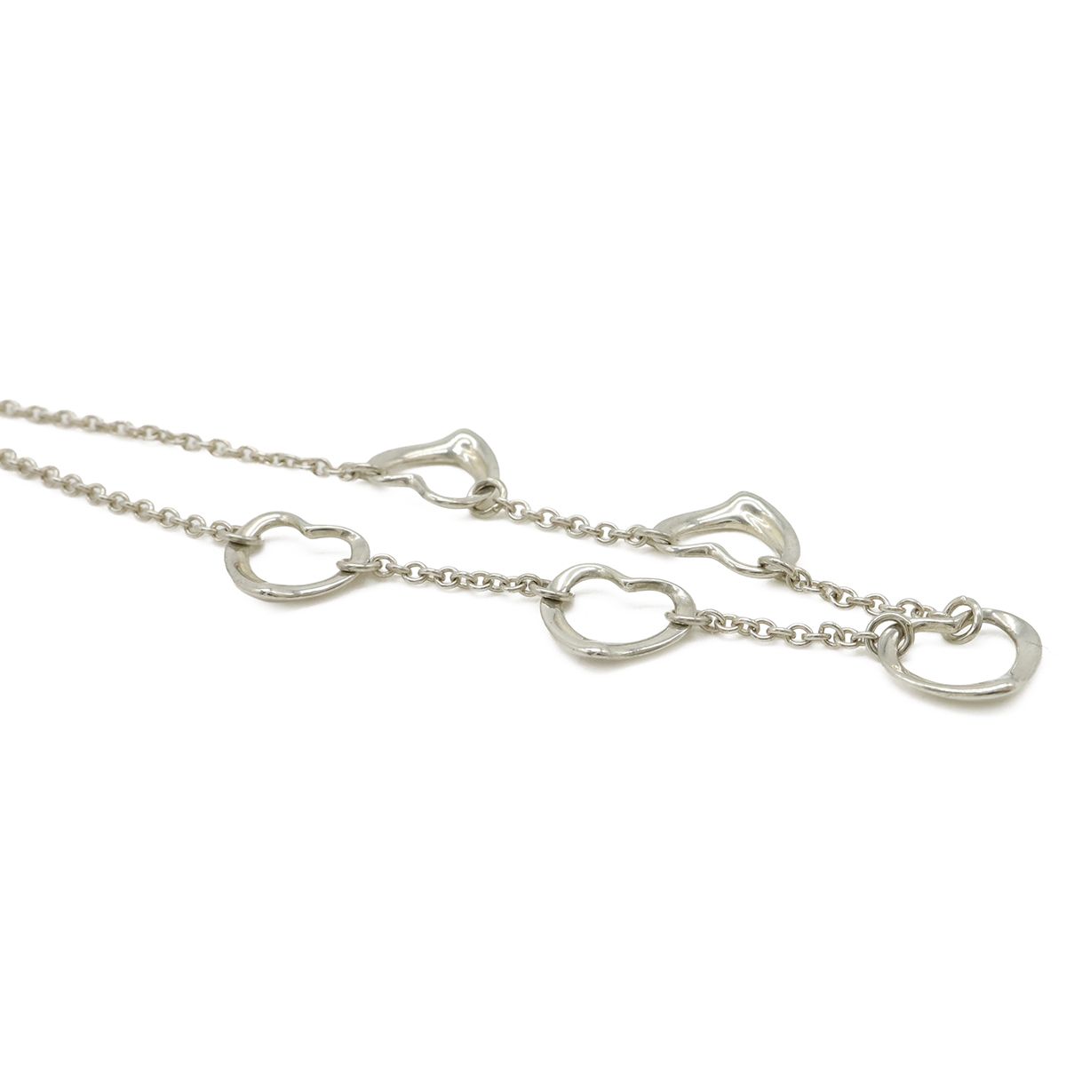 Tiffany & Co Elsa Peretti Open Heart Pendant Necklace 5 Motifs Silver — view 4