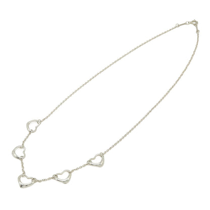 Tiffany & Co Elsa Peretti Open Heart Pendant Necklace 5 Motifs Silver — view 2