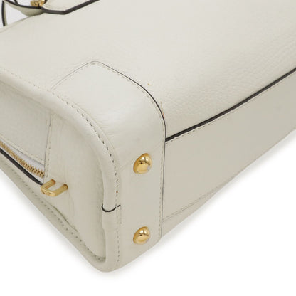 Loewe Amazona 23 Anagram Mini Bag 2-Way Leather Ivory White Gold — view 3