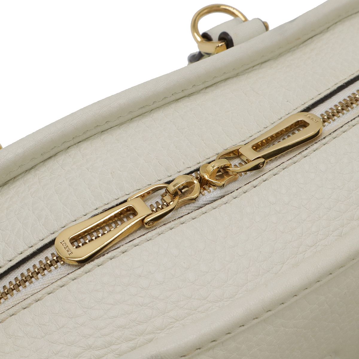 Loewe Amazona 23 Anagram Mini Bag 2-Way Leather Ivory White Gold — view 5