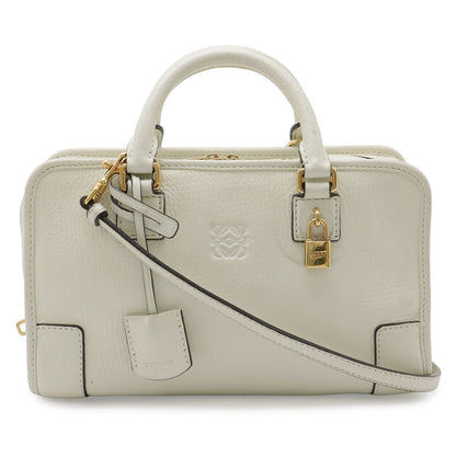 Loewe Amazona 23 Anagram Mini Bag 2-Way Leather Ivory White Gold