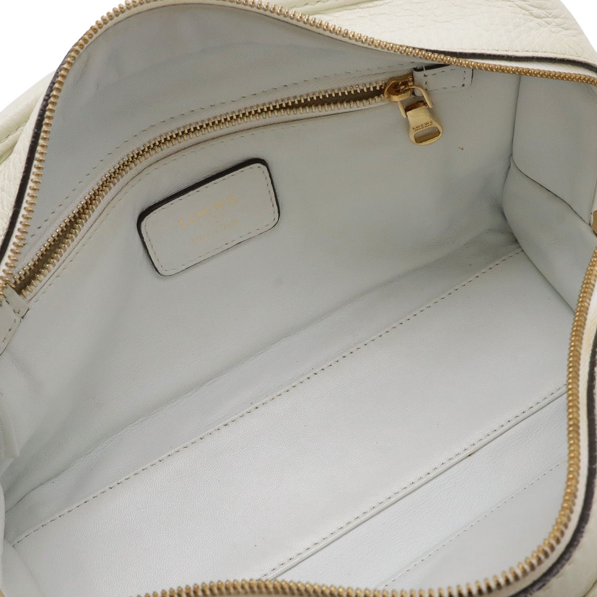 Loewe Amazona 23 Anagram Mini Bag 2-Way Leather Ivory White Gold — view 7