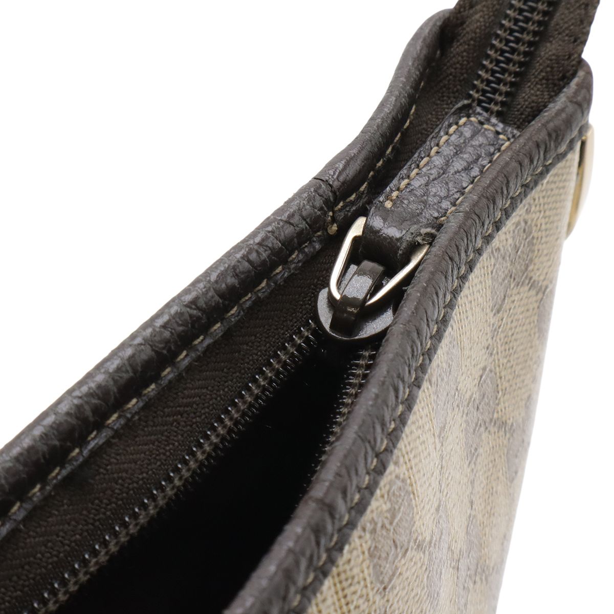 Gucci GG Crystal Abbey Shoulder Bag Crossbody Leather Beige Dark Brown — view 5